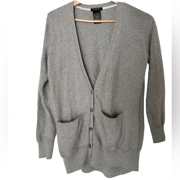 ARITZIA Talula cashmere blend cardigan grey xs oversized sweater - Picture 2 of 10